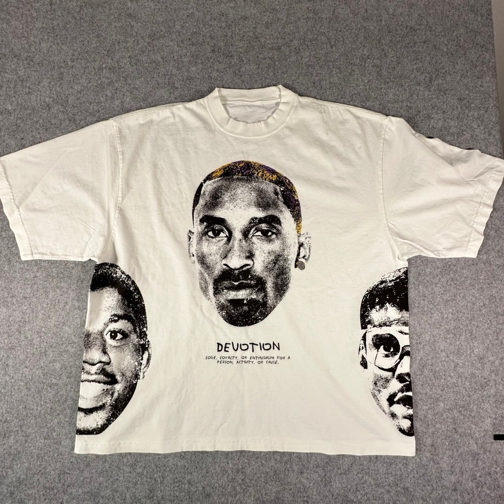 Los Angeles Lakers Kobe Shaq Magic Kareem Shirt XL No Tag White Mens Graphic